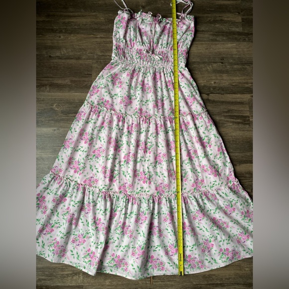 Mi ami for Francesca's Women’s Pink Floral Midi Dress Size M - Picture 5 of 7